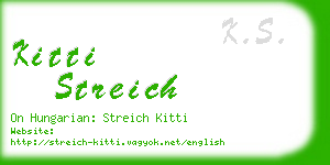 kitti streich business card